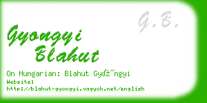 gyongyi blahut business card